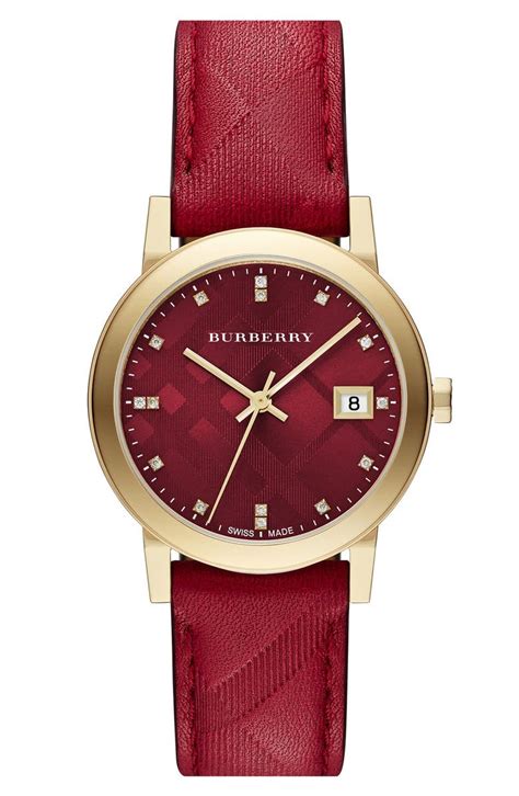 burberry watch men strap|Burberry women's watch leather strap.